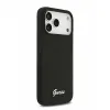 Guess для iPhone 17 Pro Max чехол Liquid silicone Gold metal logo & Camera Hard Black (MagSafe)