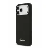 Guess для iPhone 17 Pro Max чехол Liquid silicone Gold metal logo & Camera Hard Black (MagSafe)